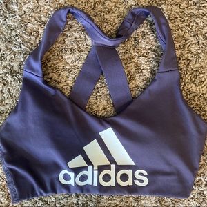 LAST CALL!!  Adidas Purple Padded Twist-Back Sports Bra